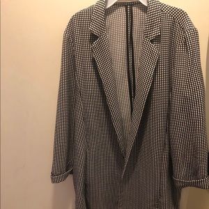 Checkered work blazer